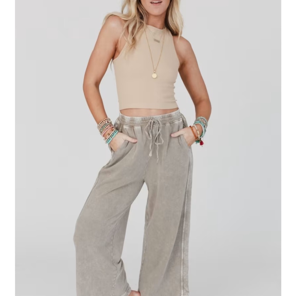 Three Bird Nest SO COMFY WIDE LEG PANT CROPPED LENGTH - M